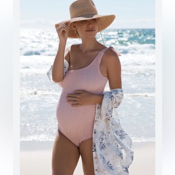 legoe heritage Other - Legoe Heritage pastel pink palm springs one shoulder maternity bathing suit XL